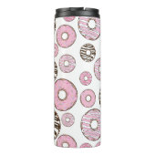 Donuts, roze donuts, witte donuts thermosbeker (Achterkant)