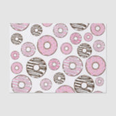 Donuts, roze donuts, witte donuts tissuepapier (Voorkant)