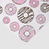 Donuts, roze donuts, witte donuts tissuepapier (Detail)