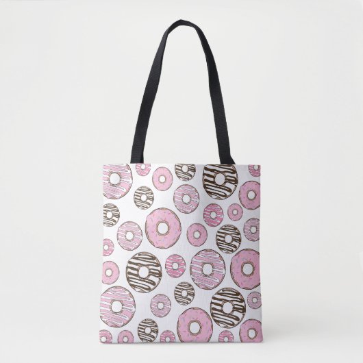 Donuts, roze donuts, witte donuts tote bag (Voorkant)