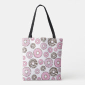Donuts, roze donuts, witte donuts tote bag (Achterkant)
