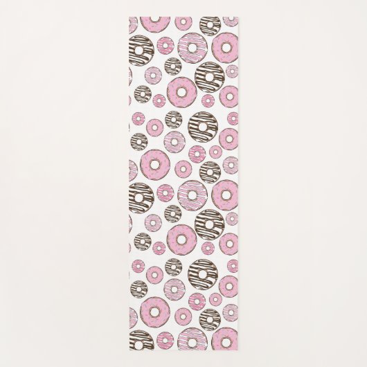Donuts, roze donuts, witte donuts yogamat (Voorkant)