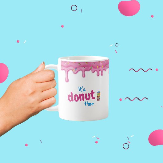 Donuts Roze Frosting Sprinkles Drip Coffee Mok