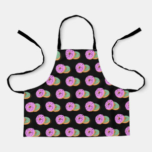 Donuts roze mint groen zwart bakkerij meisje schort