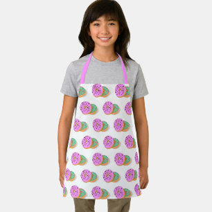 Donuts roze muntgroene bakkerij schort