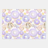 Donuts Roze Paars geel Inpakpapier Vel (Voorkant 2)