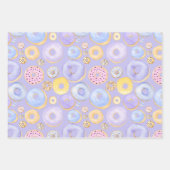 Donuts Roze Paars geel Inpakpapier Vel (Voorkant 3)