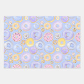 Donuts Roze Paars geel Inpakpapier Vel (Voorkant 2)