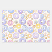 Donuts Roze Paars geel Inpakpapier Vel (Voorkant)