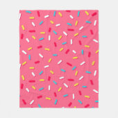 Donut's ruit naadloos patroon, roze achtergrond, t fleece deken (Voorkant)