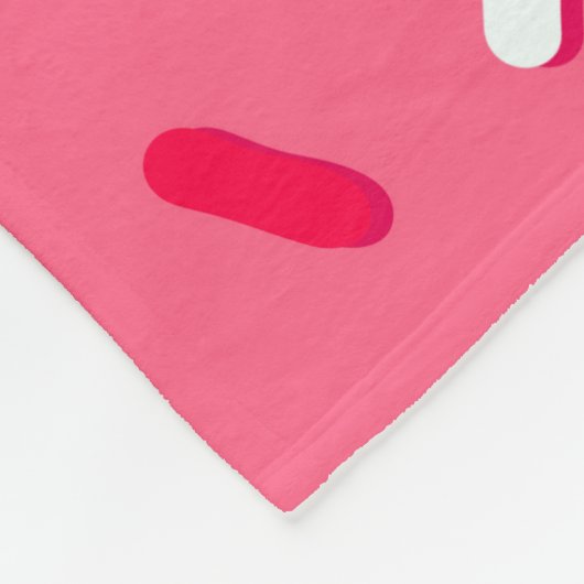 Donut's ruit naadloos patroon, roze achtergrond, t fleece deken (Hoek)