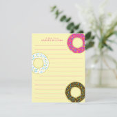 Donuts Schattige Kind platte Briefpapier Kaarten d (Staand voorkant)