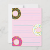 Donuts Schattige Kind platte Briefpapier Kaarten d (Achterkant)