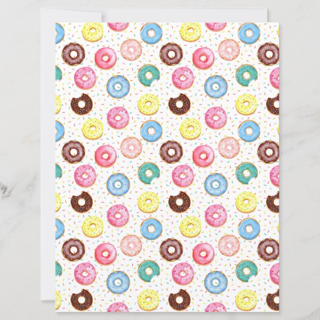 Donuts scrapbookpapier (Voorkant)