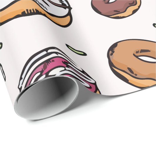 Donuts seamless pattern cadeaupapier (Rol Hoek)