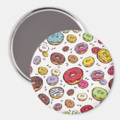 Donuts seamless pattern magneet (Voorkant / Achterkant)