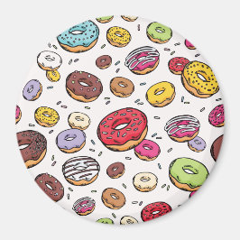 Donuts seamless pattern magneet