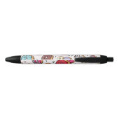 Donuts seamless pattern zwarte inkt pen (Achterkant)