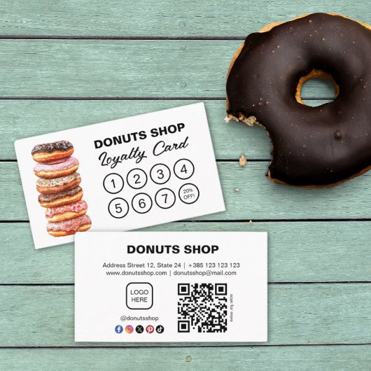 Donuts Shop Bakkerij Schattigee QR Code Loyalty Ka