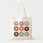 Donuts snoeit mijn kleurige canvas tas (Voorkant)