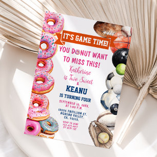 Donuts Sportballen Broers en Zussen Gezamenlijk Ve Kaart