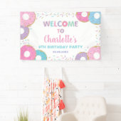 Donuts Sprinkles Birthday Baby shower Backdrop Spandoek (Insitu)