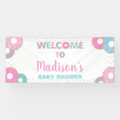 Donuts Sprinkles Birthday Baby shower Backdrop Spandoek (Horizontaal)