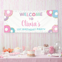 Donuts Sprinkles Birthday Baby shower Backdrop