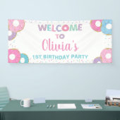 Donuts Sprinkles Birthday Baby shower Backdrop Spandoek (Beurs)