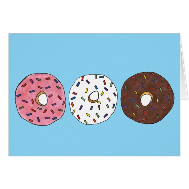 Donuts Sprinkles Doughnut Breakfast Food (Voorkant Horizontaal)