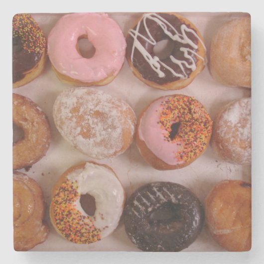 Donuts. Stenen Onderzetter (Voorkant)