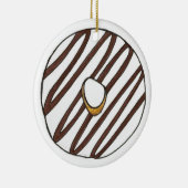 Donuts Strawberry Vanilla Zebra Stripe Doughnut Keramisch Ornament (Rechts)