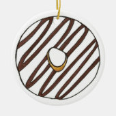 Donuts Strawberry Vanilla Zebra Stripe Doughnut Keramisch Ornament (Voorkant)