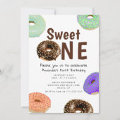 Donuts Sweet One 1e Verjaardag Kaart (Voorkant)