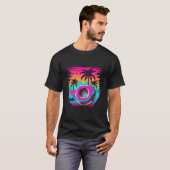 Donuts Synthwave 80s Retrowave Esthetisch 1 T-shirt (Voorkant volledig)