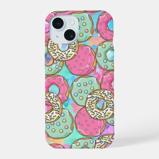 Donuts, taarten, keuken iPhone 15 case (Achterkant)