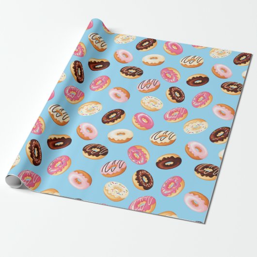Donuts Tegelontwerp  Cadeaupapier (Uitgerold)
