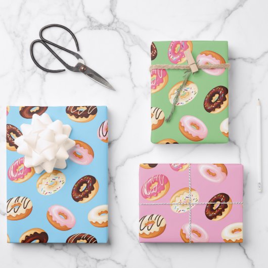 Donuts Tegelontwerp  Inpakpapier Vel (Voorkant)
