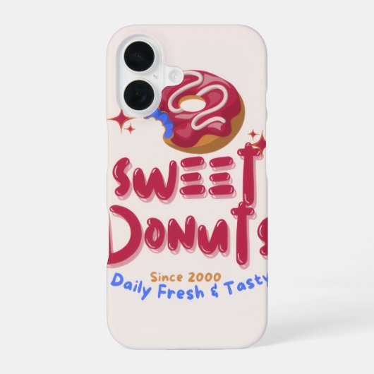 donuts telefoonhoesje iPhone 16 hoesje (Achterkant)