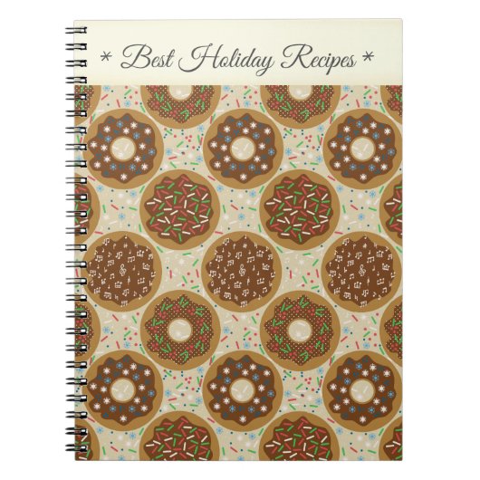 Donuts Thema Beste Feestdag Recepten Notitieboek (Voorkant)