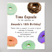 Donuts Tijdcapsule 1e verjaardag Poster (Voorkant)