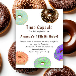 Donuts Tijdcapsule 1e verjaardag Poster