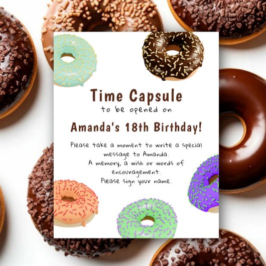 Donuts Tijdcapsule 1e verjaardag Poster