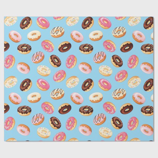 Donuts Tiled Design Cadeaupapier (Vlak)