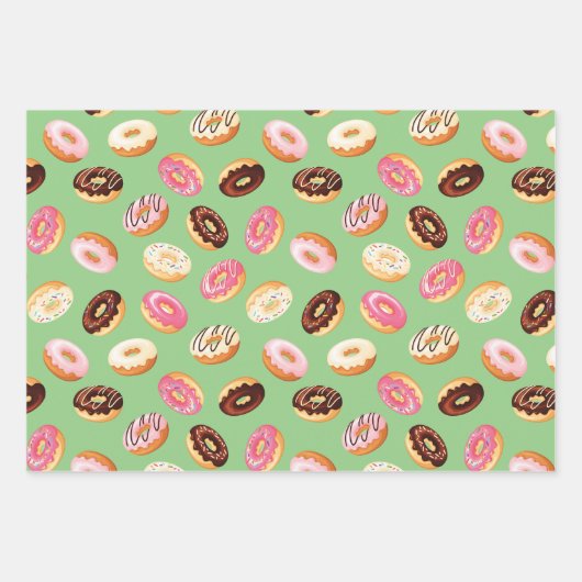 Donuts Tiled Design Inpakpapier Vel (Voorkant 2)