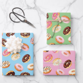 Donuts Tiled Design Inpakpapier Vel