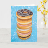 Donuts-time to Eat more Hole Foods Birthday Kaart (Gele Bloem)