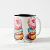 Donuts Tweekleurige Koffiemok (Voorkant rechts)