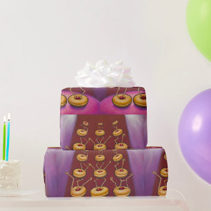 Donuts uitvoeren cadeaupapier