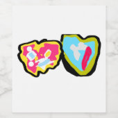 Donuts valentijn wijn etiket (Enkel label)